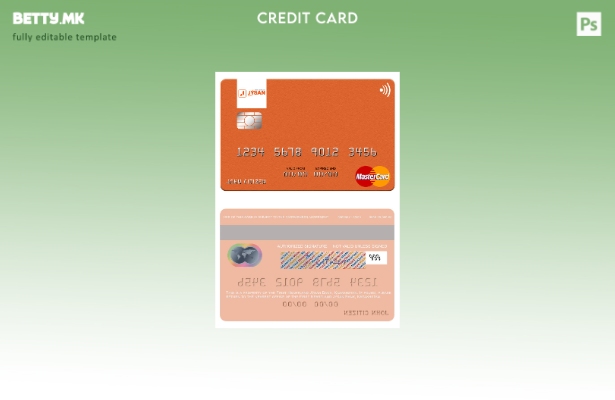 Модерен стил Шаблон за мастер картички на Казахстан First Heartland Jýsan Bank